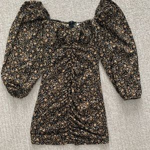 Top shop floral print mini dress size 2